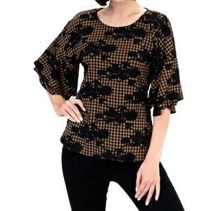 NEW EVA FRANCO laszlo top in coco plaid